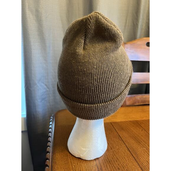Vintage Carhartt Beanie Hat OS Tan Light Brown Beanie Hat Cap Work Hipster USA - Picture 2 of 3